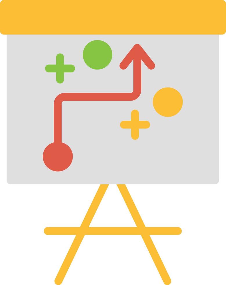 icono plano de estrategia vector