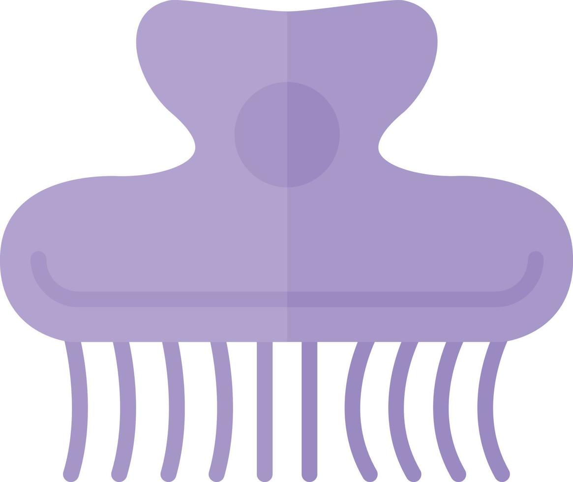 clip de pelo icono plano vector