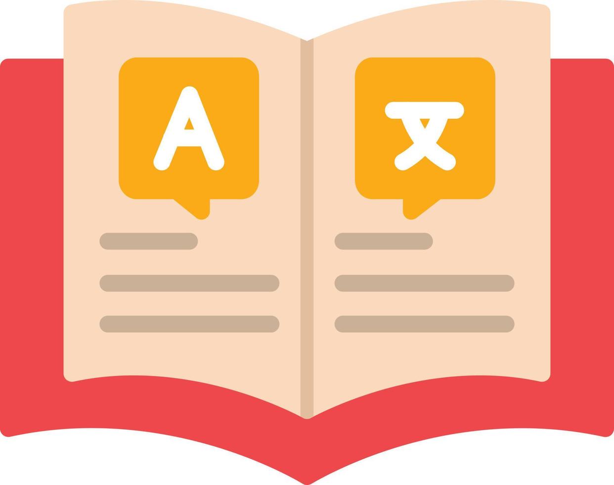 Dictionary Flat Icon vector