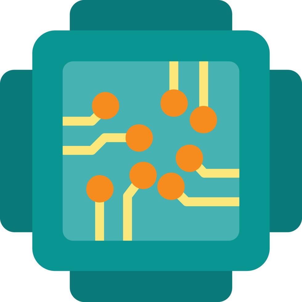 Cpu Flat Icon vector