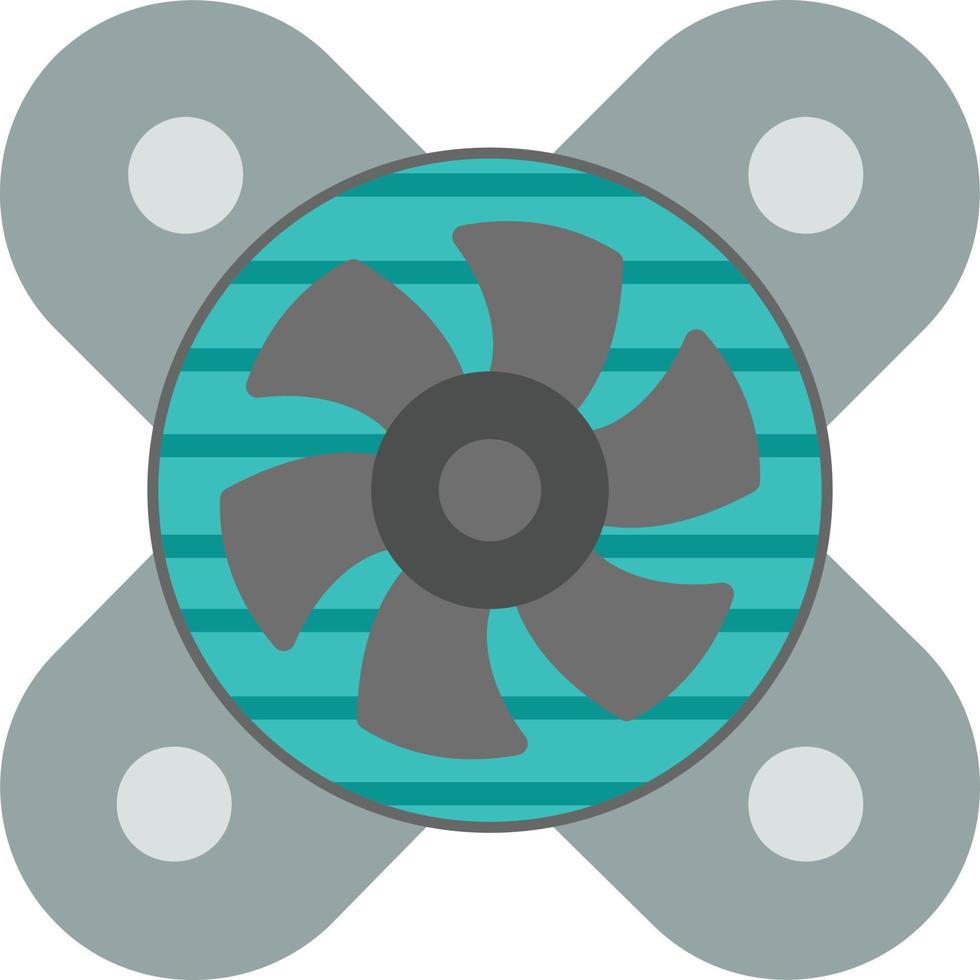 Cooling Fan Flat Icon vector
