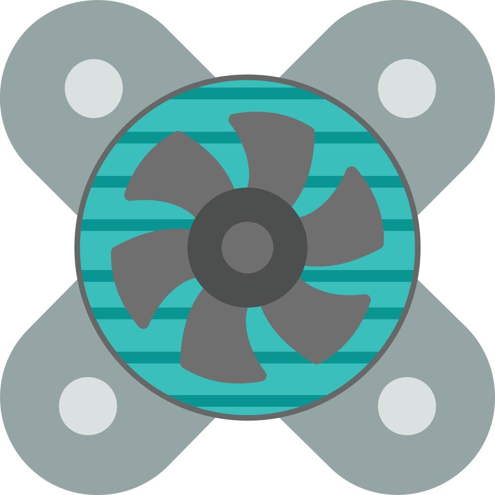 Cooling Fan Flat Icon vector