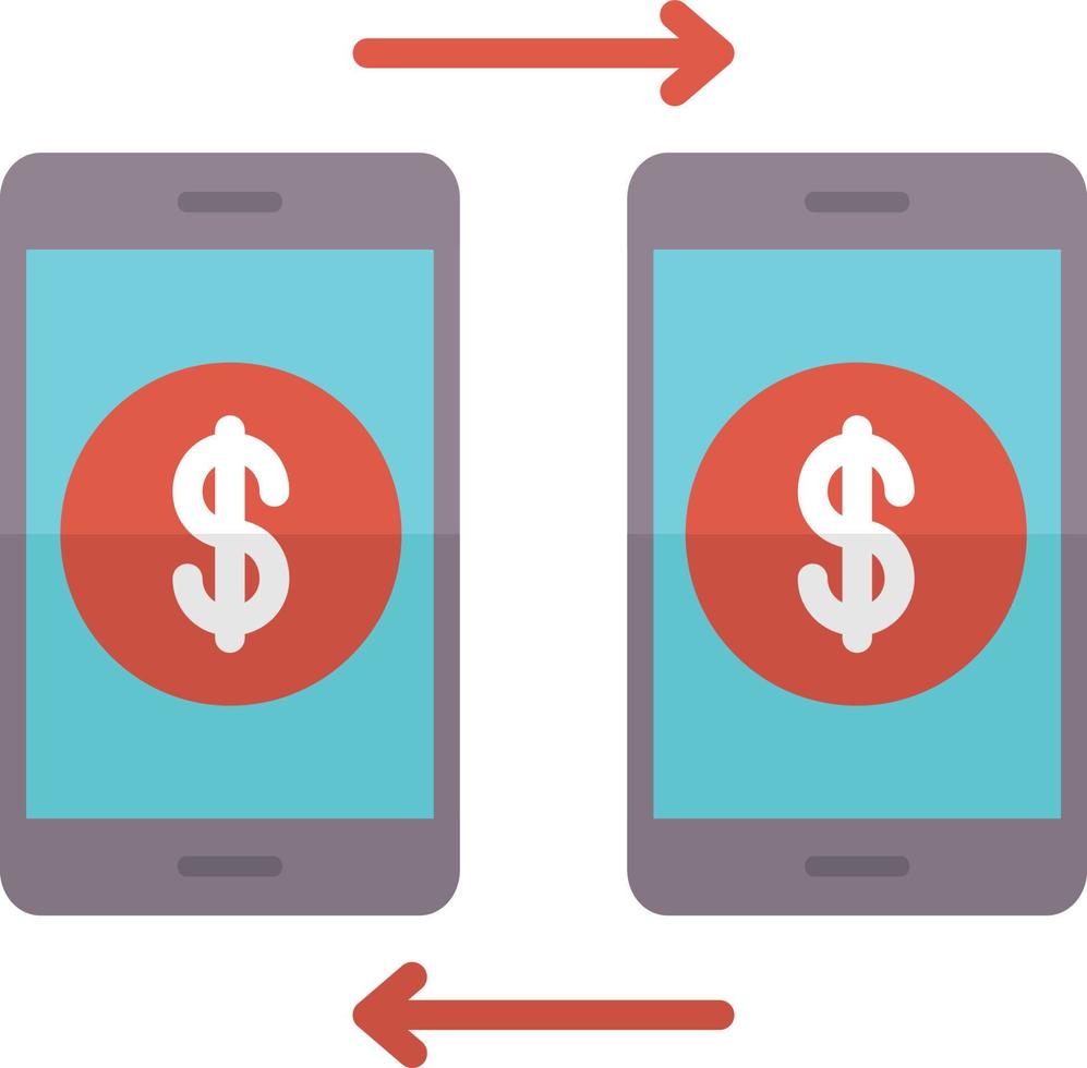 Money Transfer Flat Icon vector