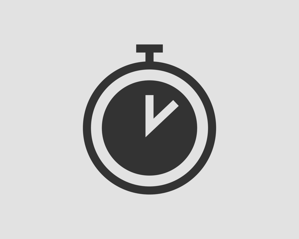 icono de temporizador. detener el pictograma vectorial del reloj. cronómetro aislado sobre fondo blanco. vector