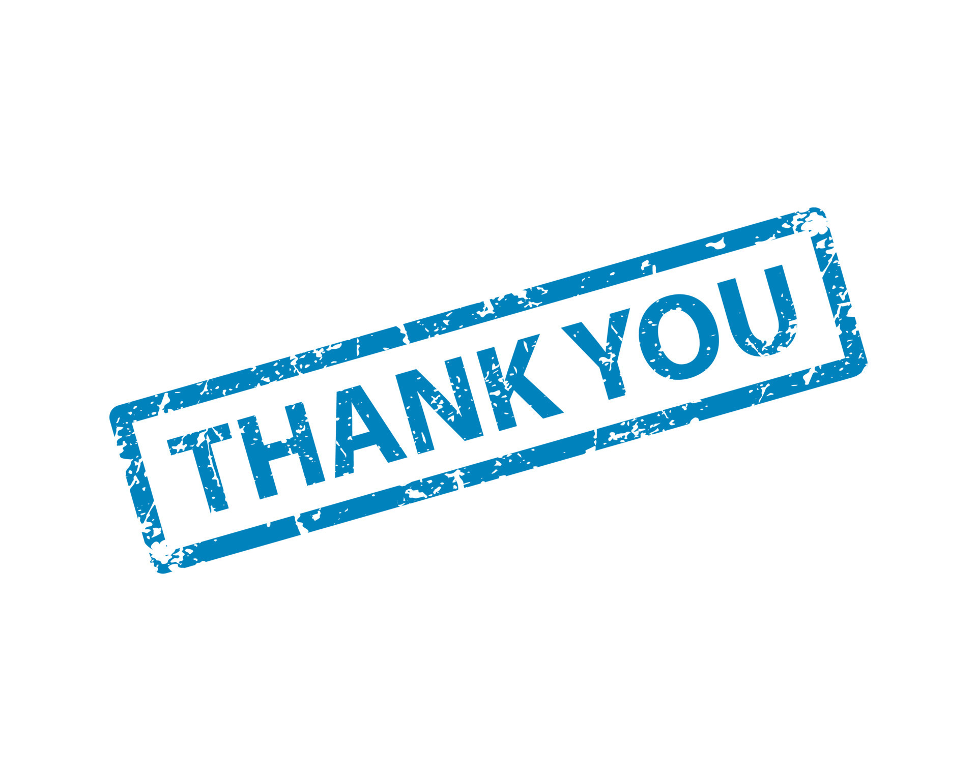 Thank you stamp vector texture. Rubber cliche imprint. Web or print
