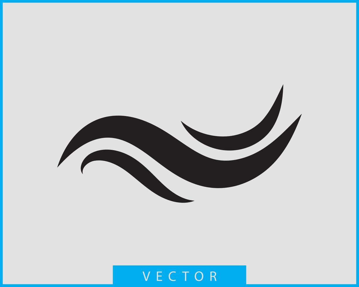 diseño de vectores de ondas. icono de onda de agua. líneas onduladas aisladas.