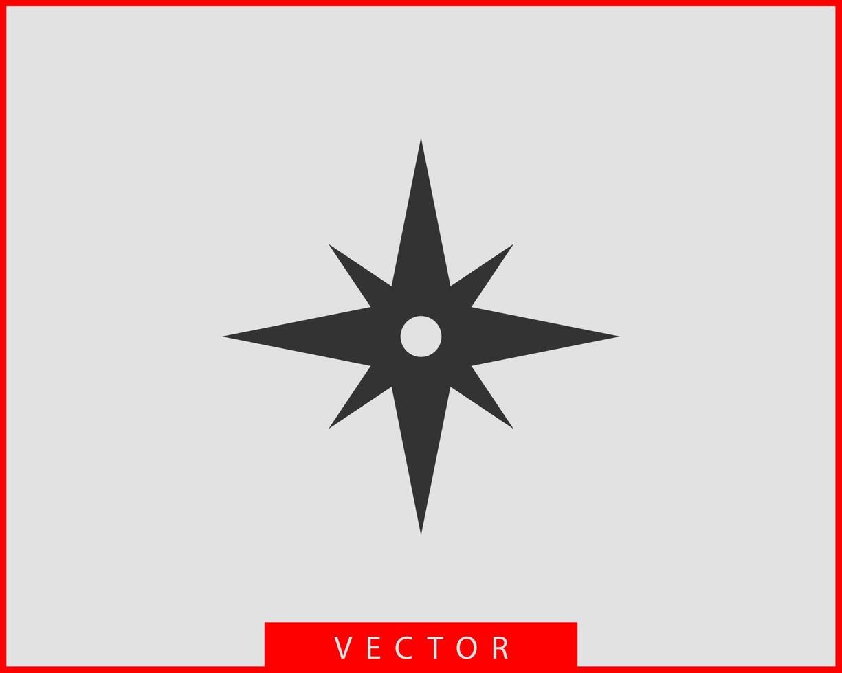 vector de icono de brújula. Navegación de la estrella de la rosa de los vientos.