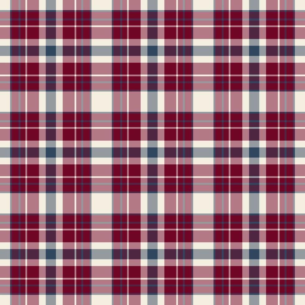 Plaid seamless pattern. Vector background of textile ornament. Flat fabric design.