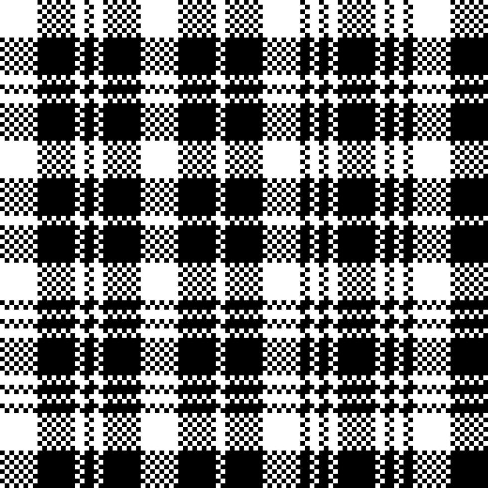 Tartan black watch pixel plaid seamless pattern vector