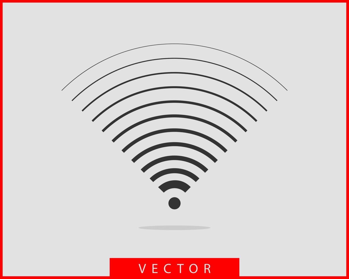 Free wi fi icon. Connection zone wifi vector symbol. Radio waves signal.
