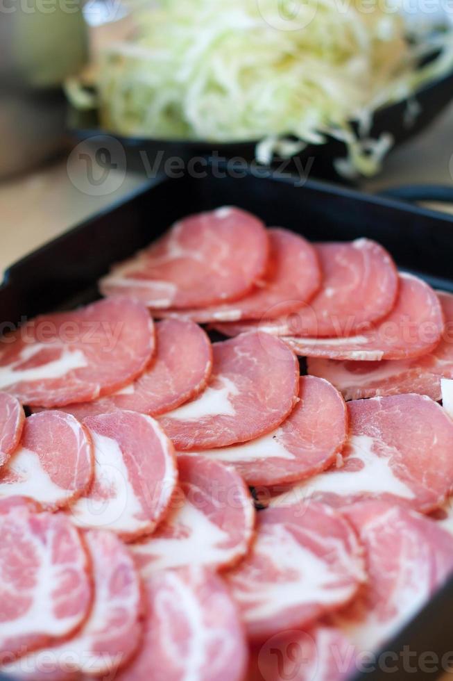 pork slice close up photo