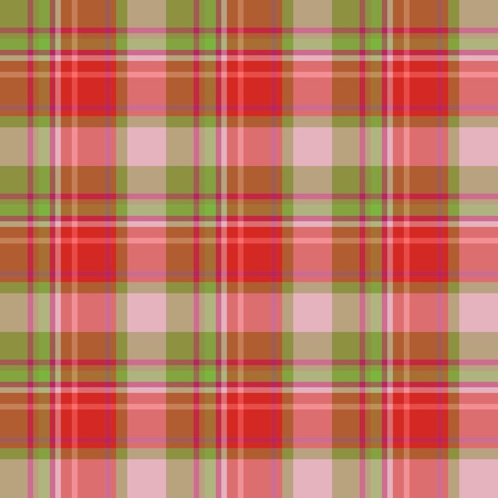 Plaid seamless pattern. Vector background of textile ornament. Flat fabric design.