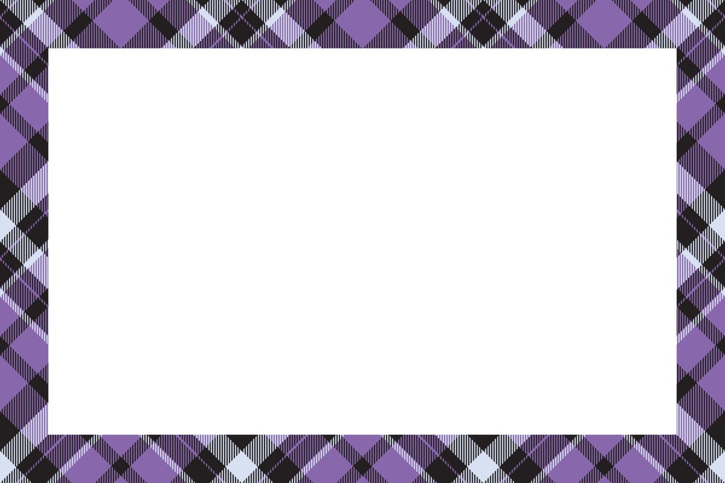 Vintage frame vector. Scottish border pattern retro style. Tartan plaid ornament. vector