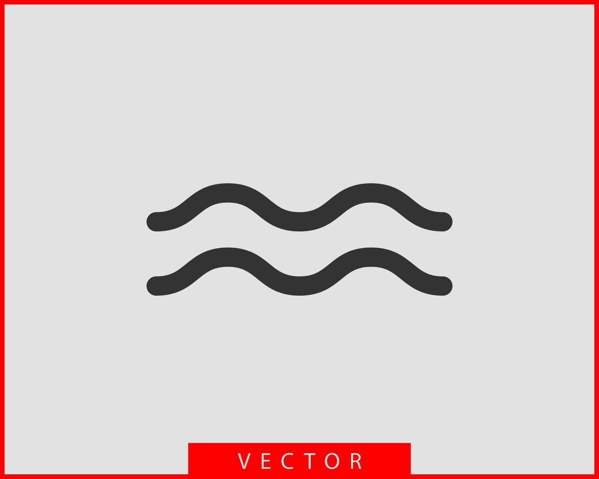 diseño de vectores de ondas. icono de onda de agua. líneas onduladas aisladas.