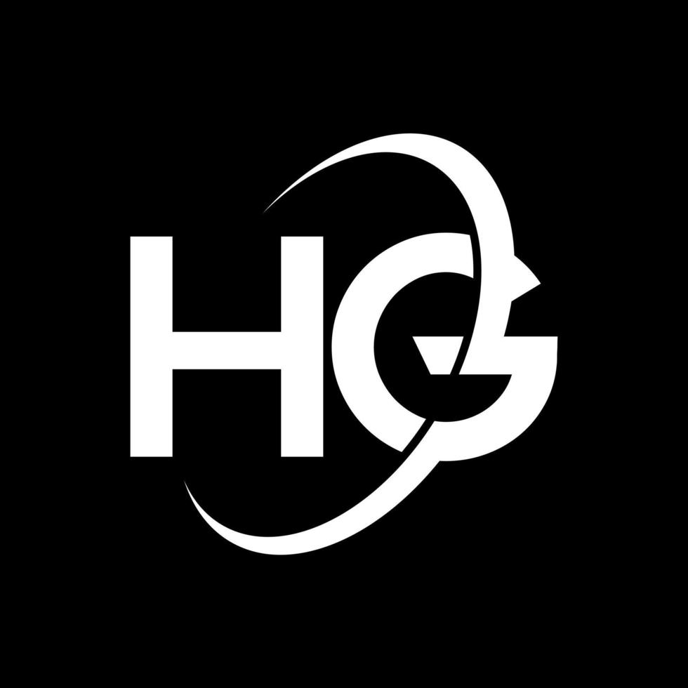 HG Letter Logo Design. Initial letters HG logo icon. Abstract letter HG minimal logo design template. HG letter design vector with black colors. HG logo.