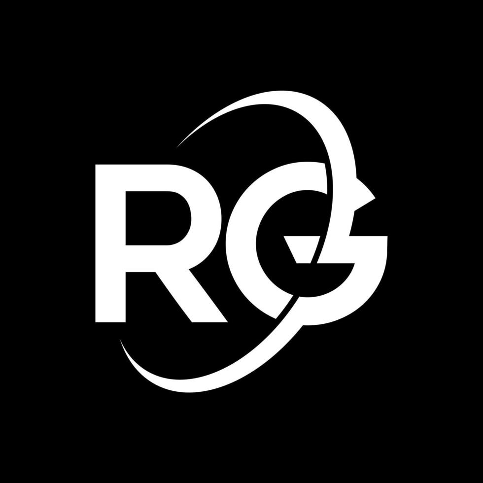 diseño de logotipo de letra rg. icono del logotipo de las letras iniciales rg. plantilla de diseño de logotipo mínimo de letra abstracta rg. vector de diseño de letra rg con colores negros. logotipo de RG.