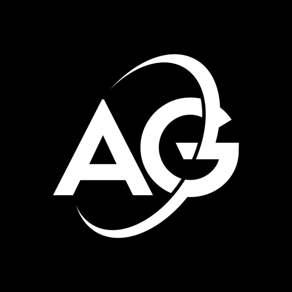 diseño de logotipo de letra ag. icono del logotipo de letras iniciales ag. plantilla de diseño de logotipo mínimo ag de letra abstracta. vector de diseño de letras ag con colores negros. logotipo de ag.