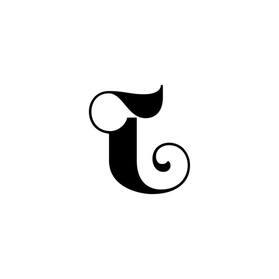 diseño de logotipo de letra t para empresa de moda y belleza y spa. icono de vector de letra t. logotipo