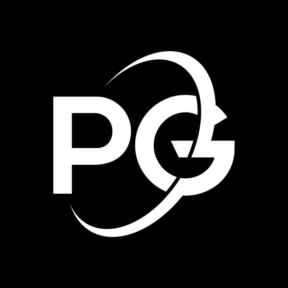 diseño del logotipo de la letra pg. icono del logotipo de letras iniciales pg. plantilla de diseño de logotipo mínimo de letra pg abstracta. pg vector de diseño de letras con colores negros. logotipo de pg.