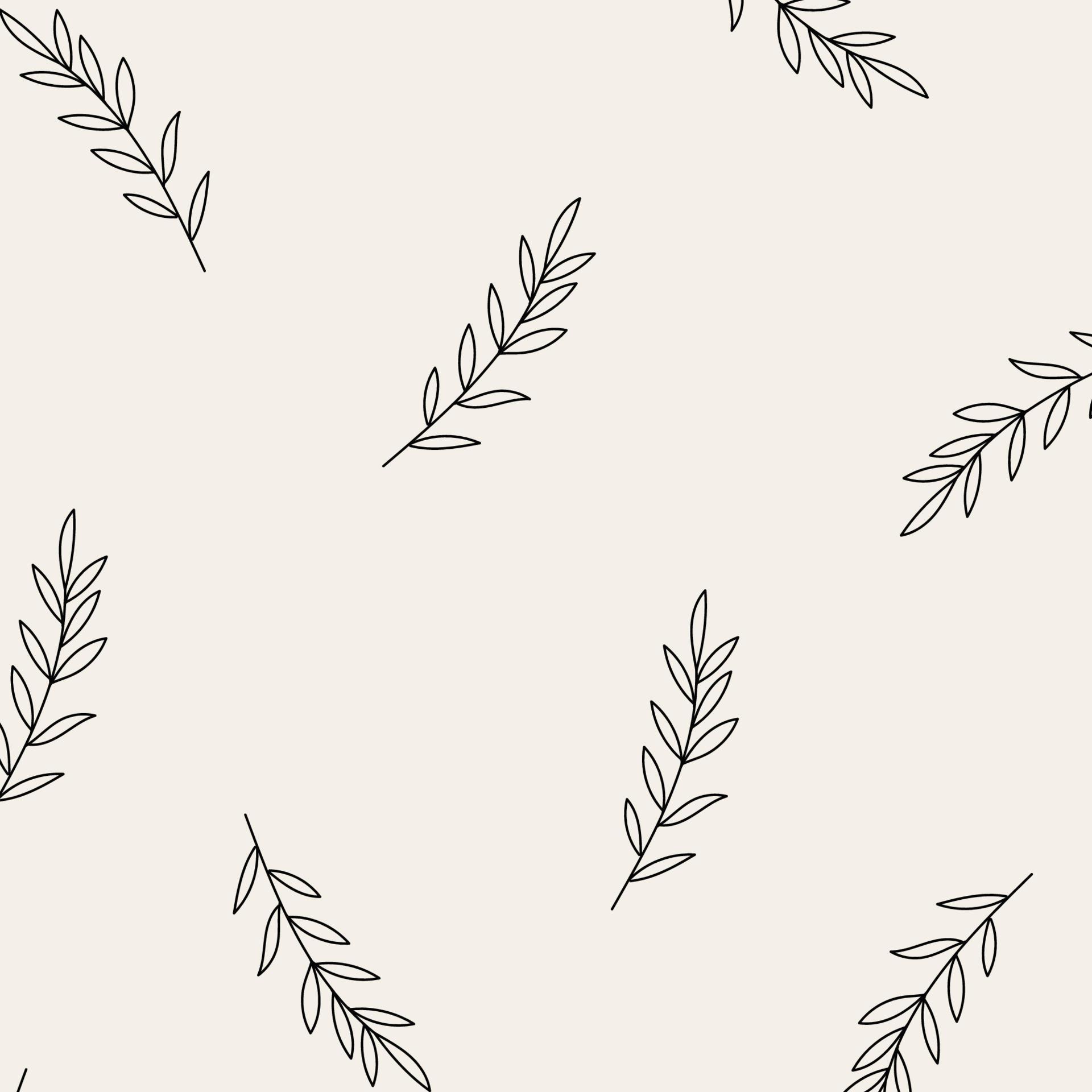 seamless-pattern-of-leaves-and-flowers-background-with-hand-drawn