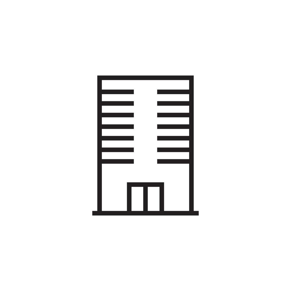 Building icon design with line. Vector Illustration