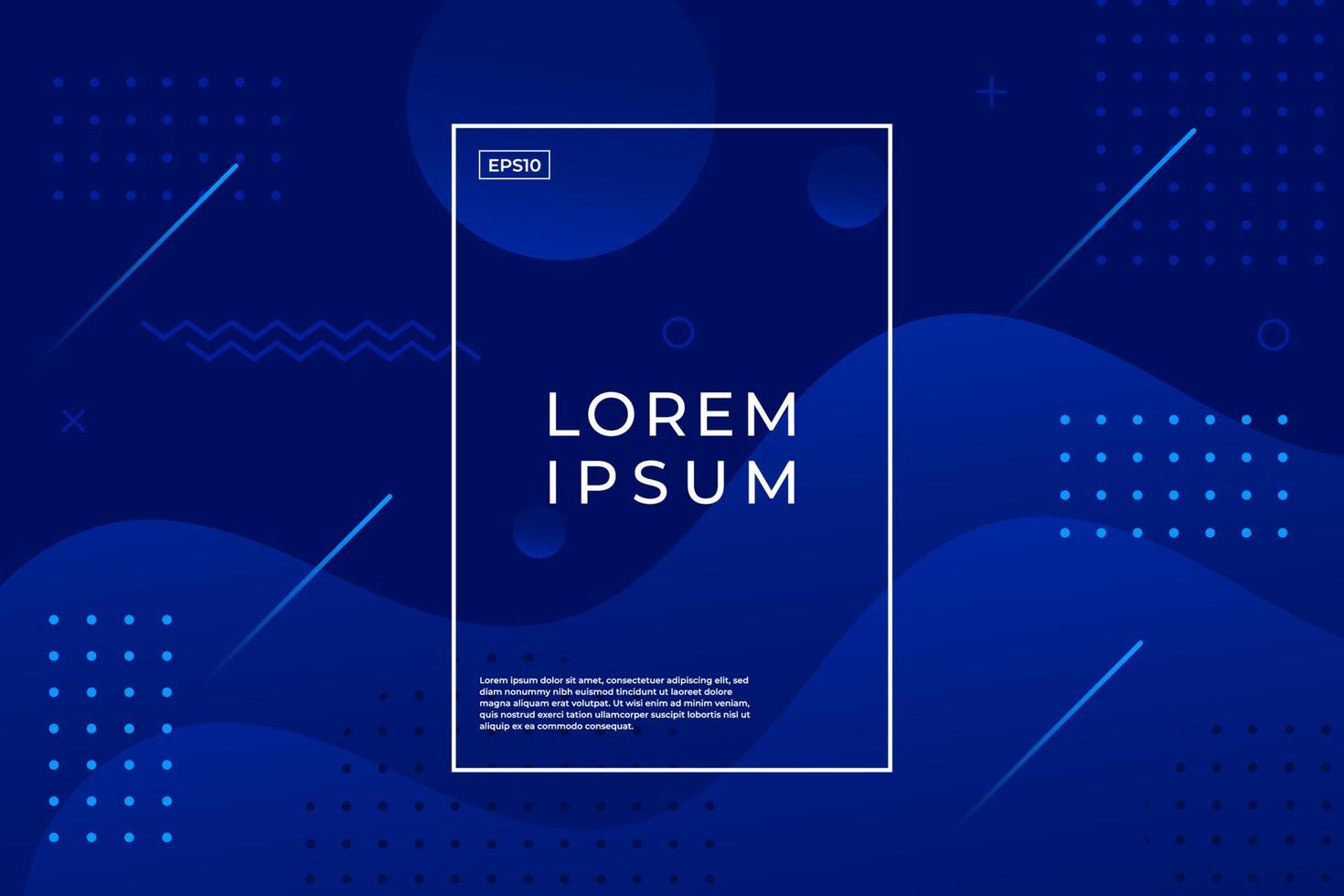 Abstract dark blue gradient wavy geometric background modern with colorful style gradient color. landing page, cover page. Eps10 vector. vector