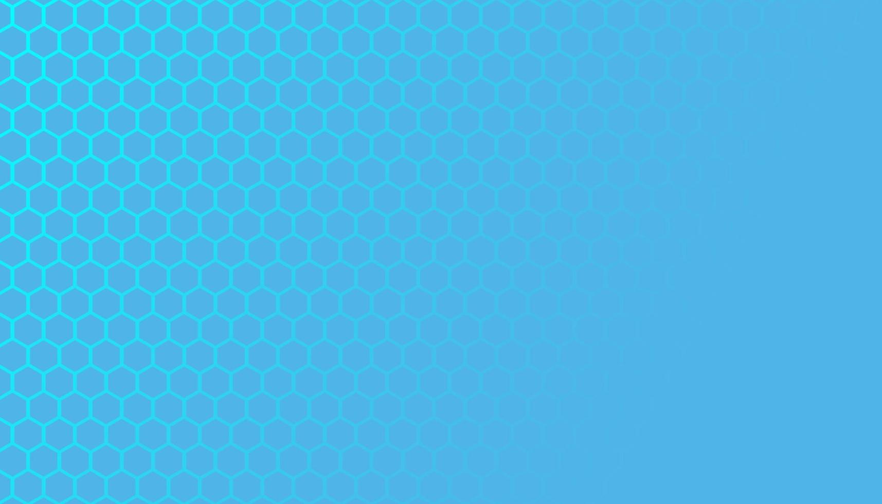 Blue hexagonal honeycomb mesh pattern with text space Vector