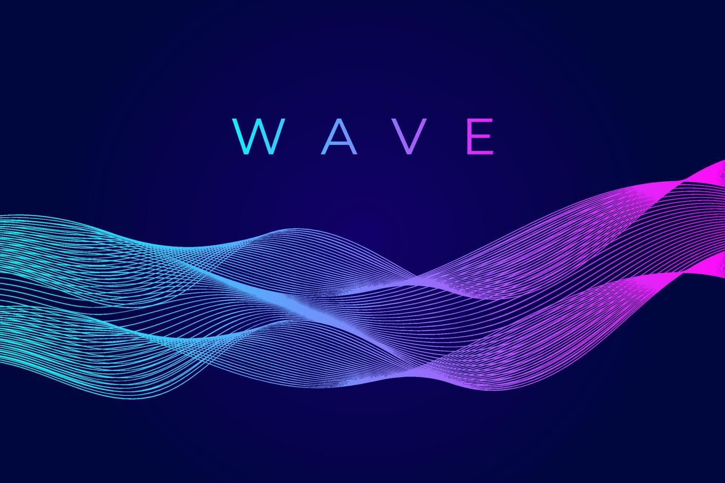 Dynamic line wave abstract background. Vector illustration