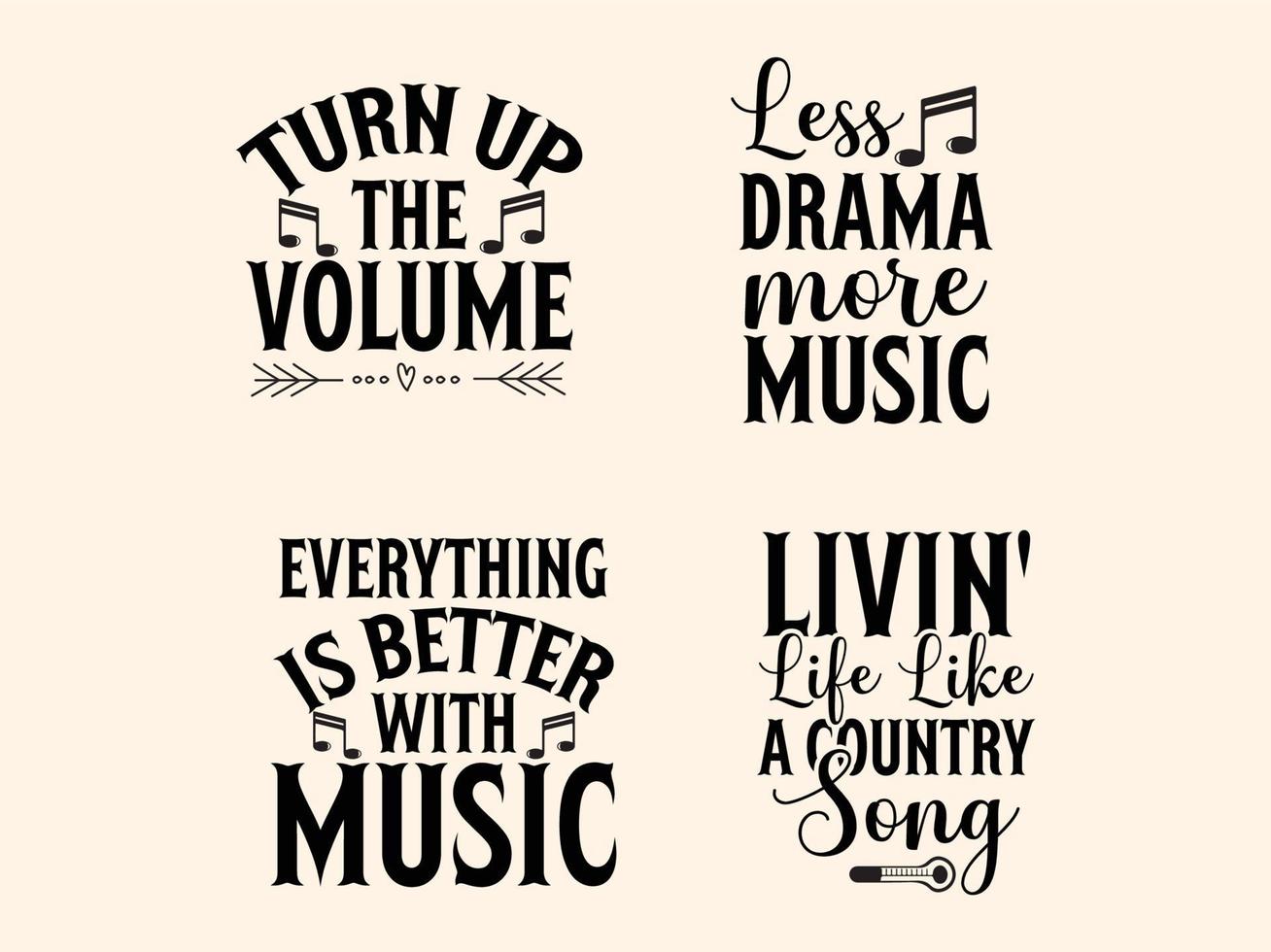 Music t-shirt design bundle vector