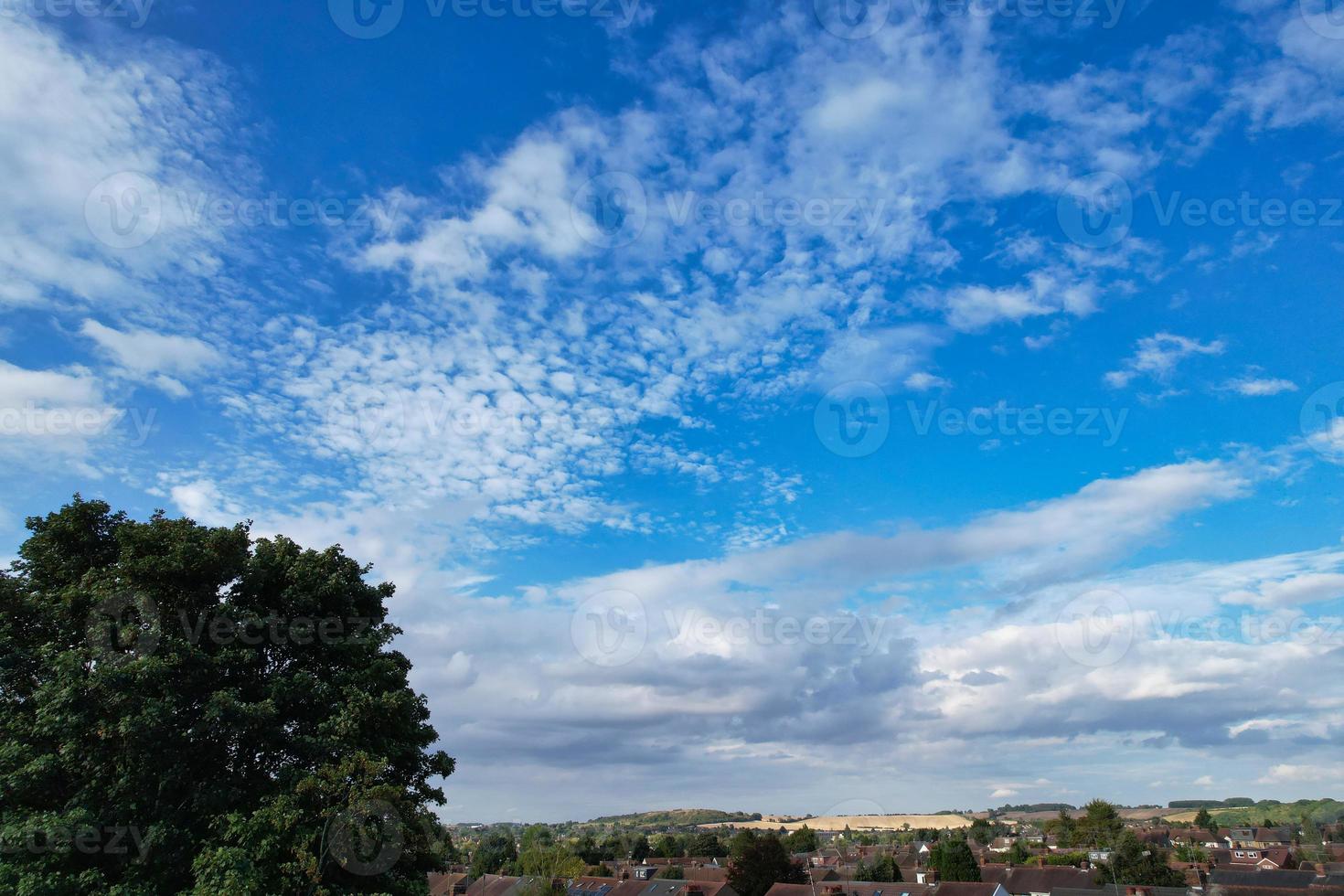 Beautiful and Dramatic Clouds over British City photo