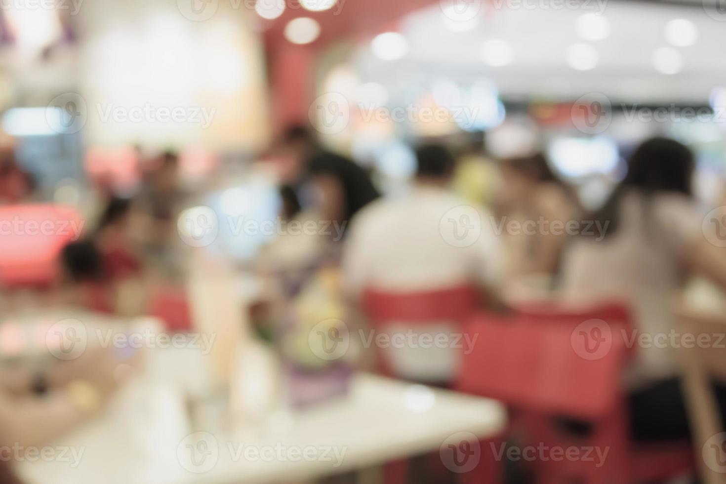 Blur cafe restaurant with abstract bokeh photo