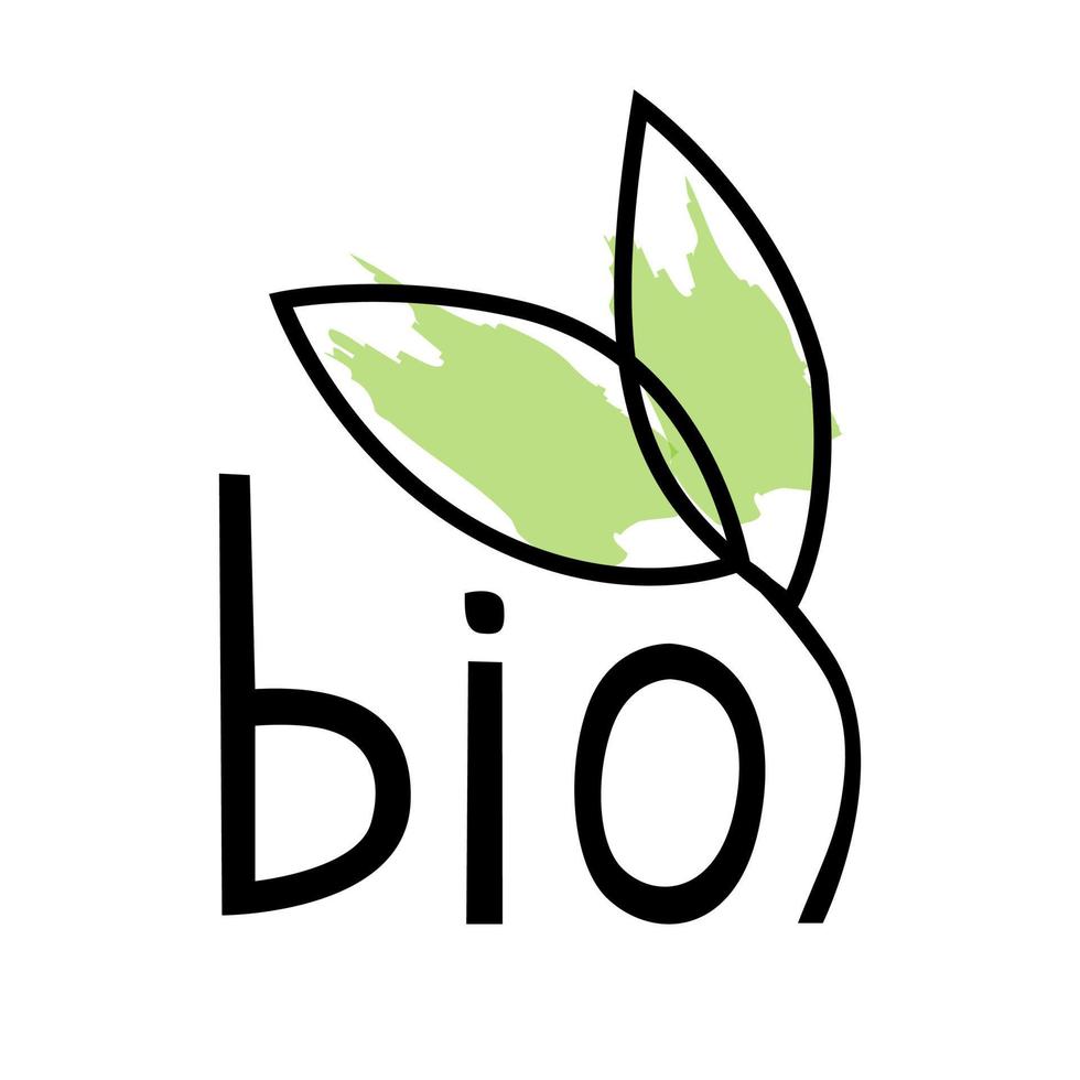 logotipo de hojas vectoriales para bioproductos vector