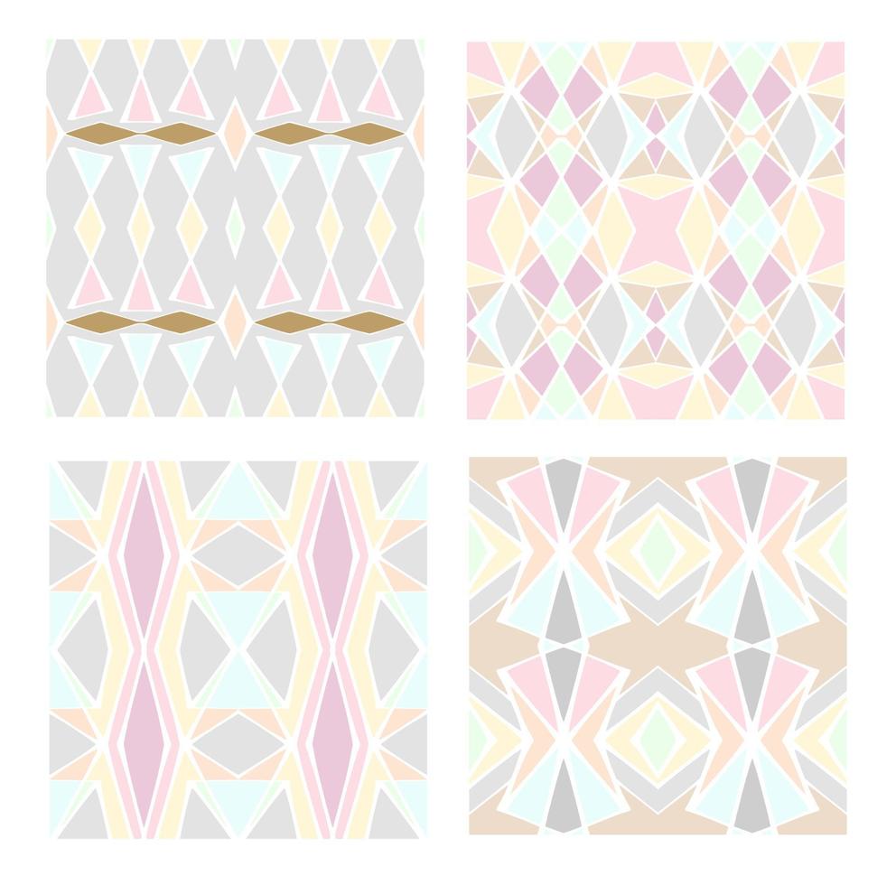 patrón transparente de color pastel con forma tribal. patrón diseñado en ikat, azteca, marroquí, tailandés, estilo árabe de lujo. ideal para prendas de tela, cerámica, papel pintado. ilustración vectorial vector