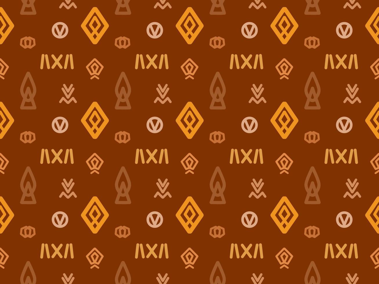 Colorful Seamless Pattern with Tribal Shape. Designed in Ikat, Boho, Aztec, Folk, Motif, Luxury Arabic Style. Ideal for Fabric Garment, Ceramics, Wallpaper. Vector Illustration