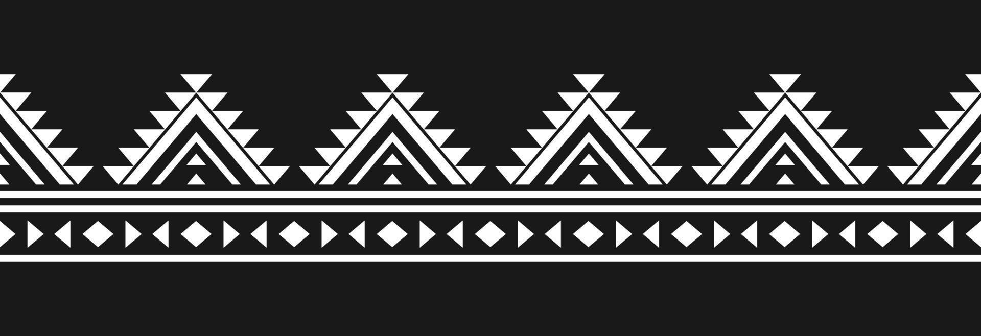 Border geometric ethnic pattern art. Fabric Mexican style. vector