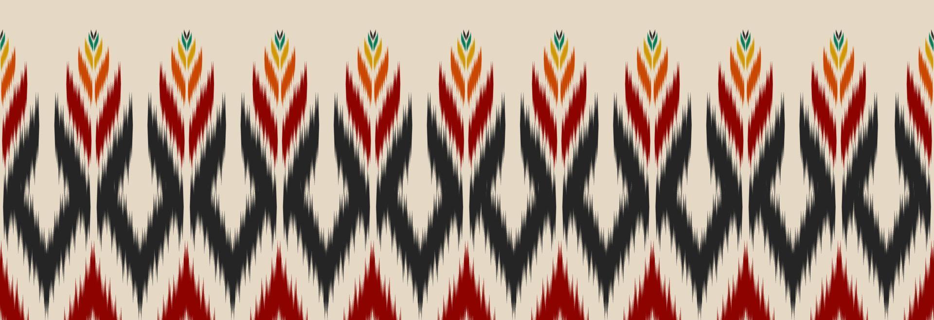 Border ethnic ikat pattern art. folk embroidery, and Mexican style. Aztec geometric ornament print. vector