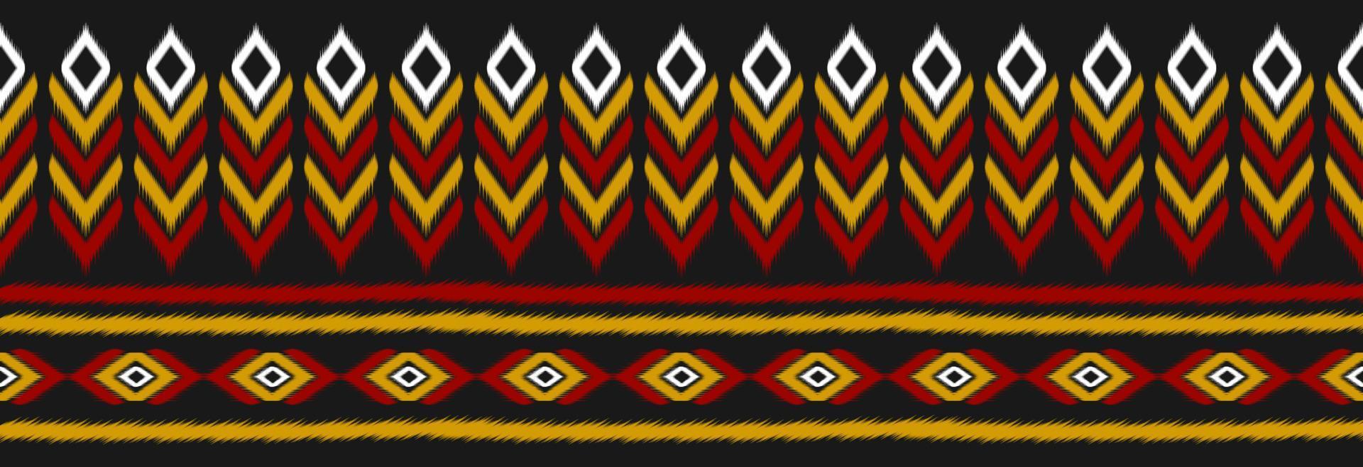 arte de patrón de ikat étnico fronterizo. bordado folklórico, y estilo mexicano. estampado de adornos geométricos aztecas. vector