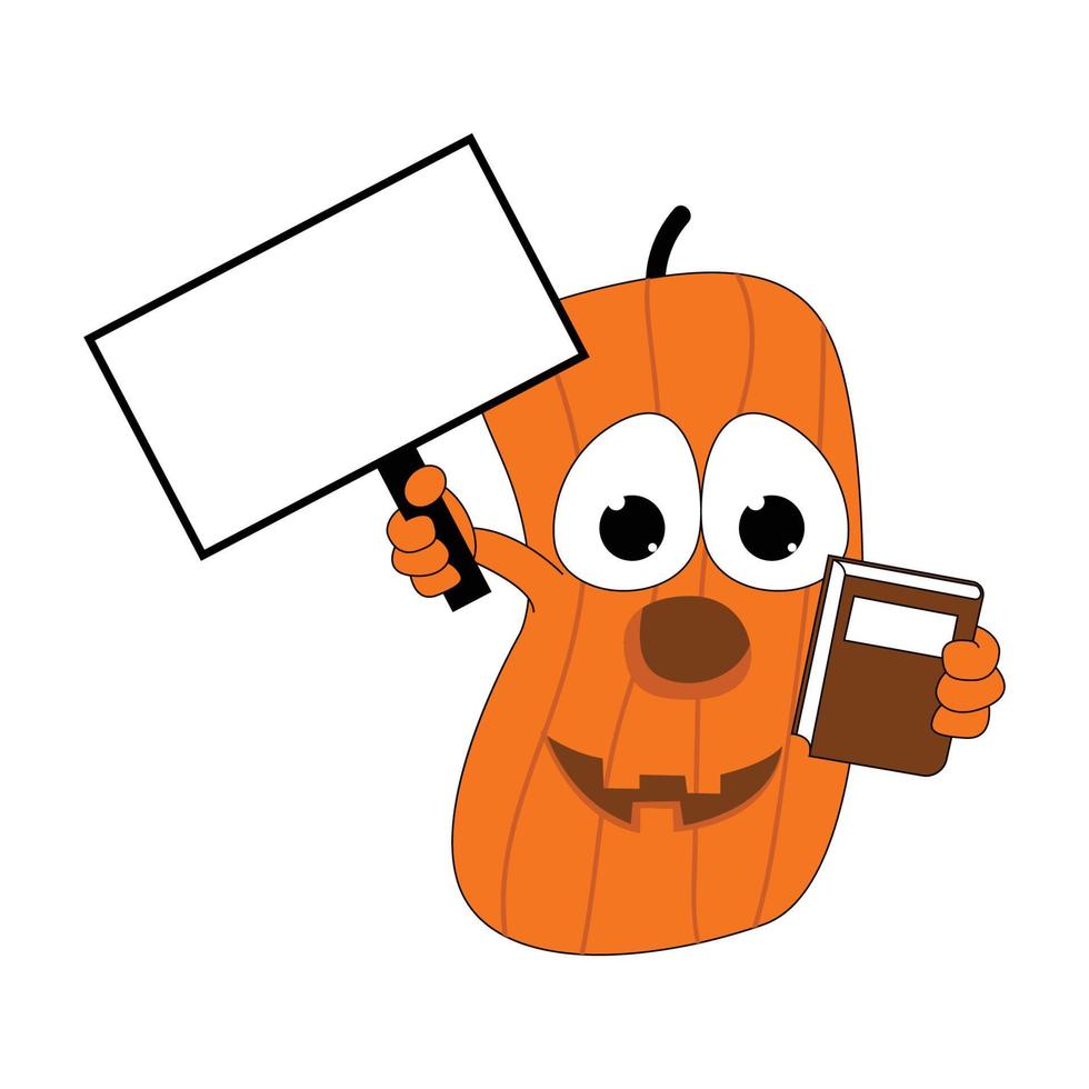 cute pumpkin cartoon character graphic vector