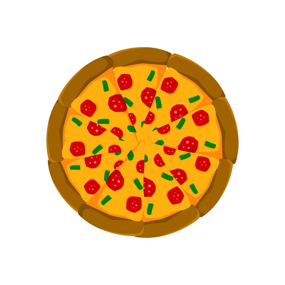 illustration of a pizza. food vector graphic asset.