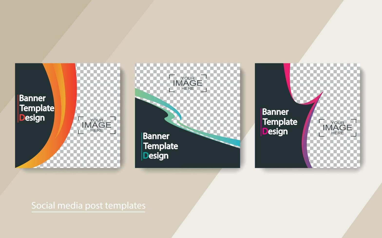 establecer diseño de publicación de banner en redes sociales. vector