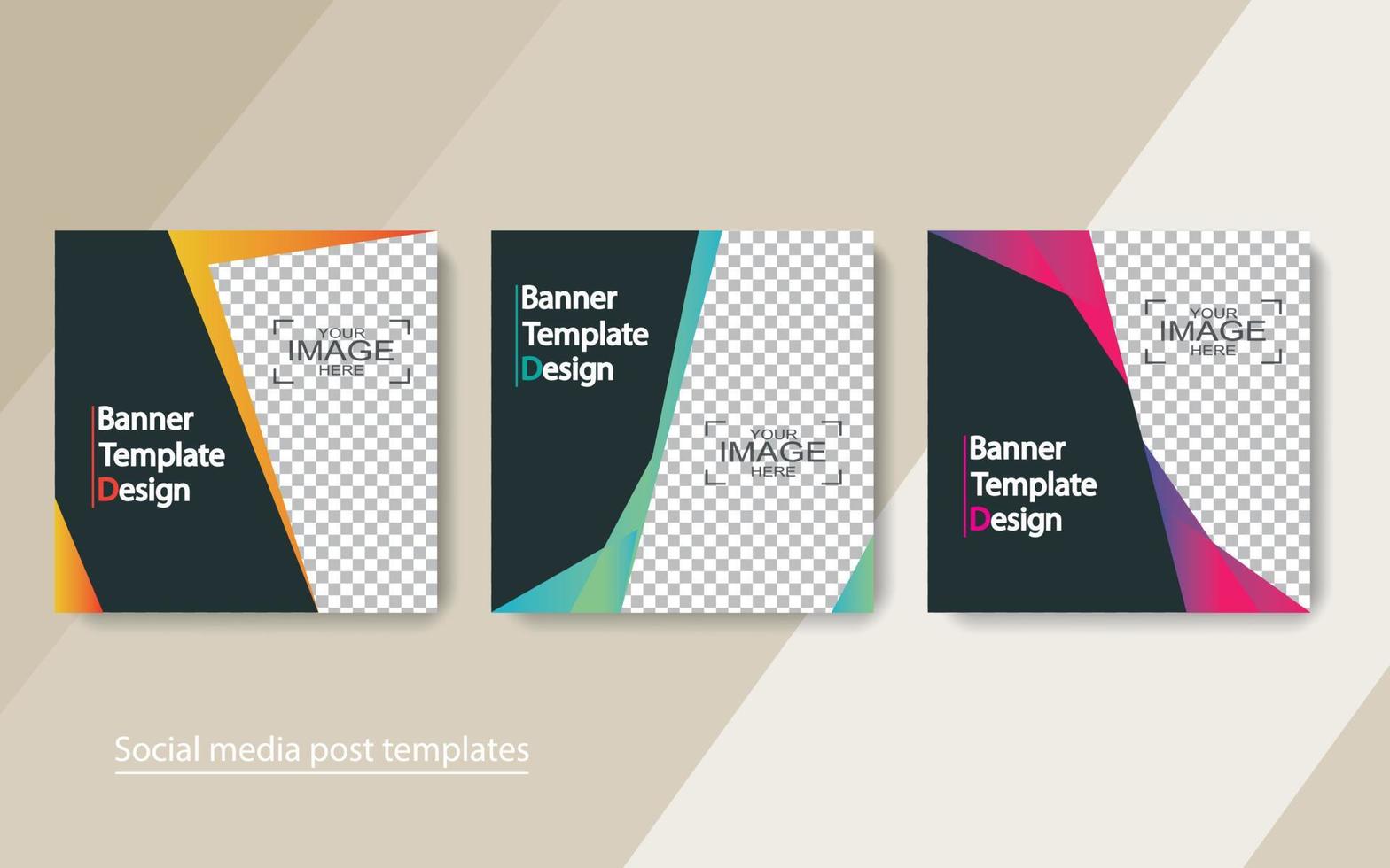 set banner social media post design. vector