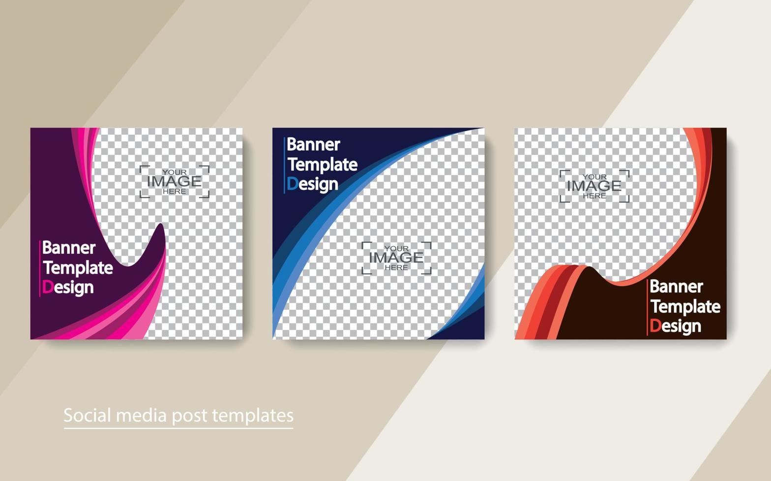 establecer diseño de publicación de banner en redes sociales. vector