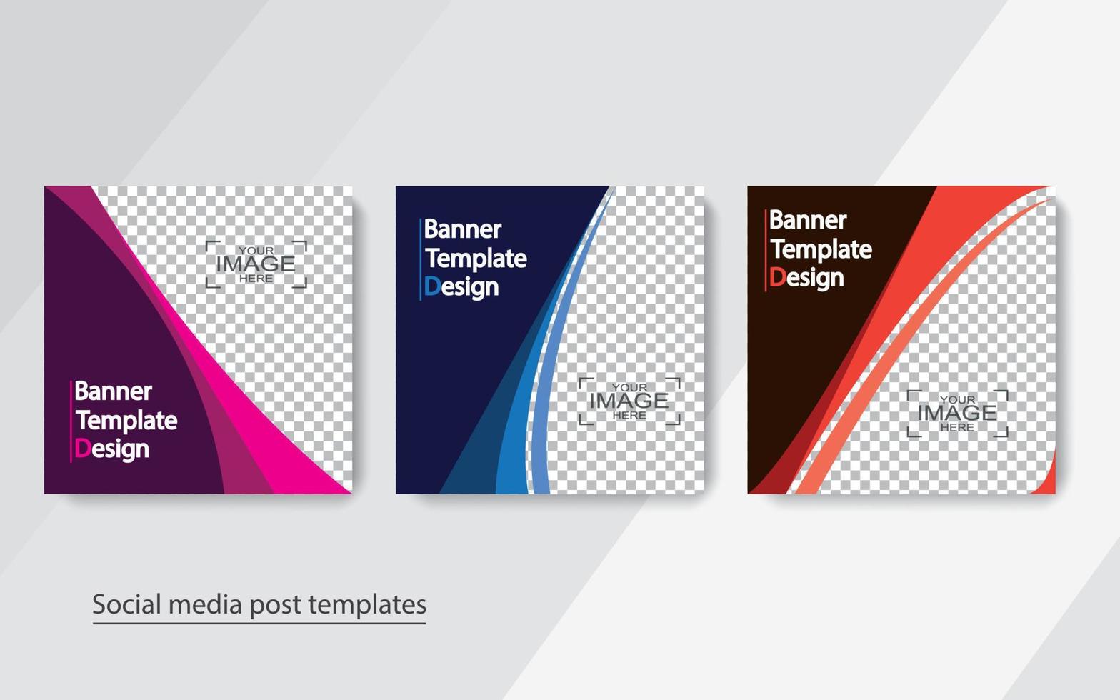 set banner social media post design. vector