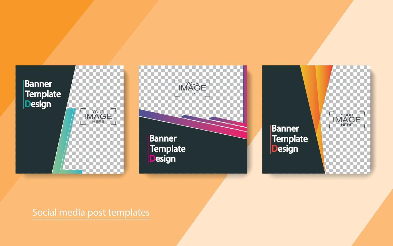 set banner social media post design. vector