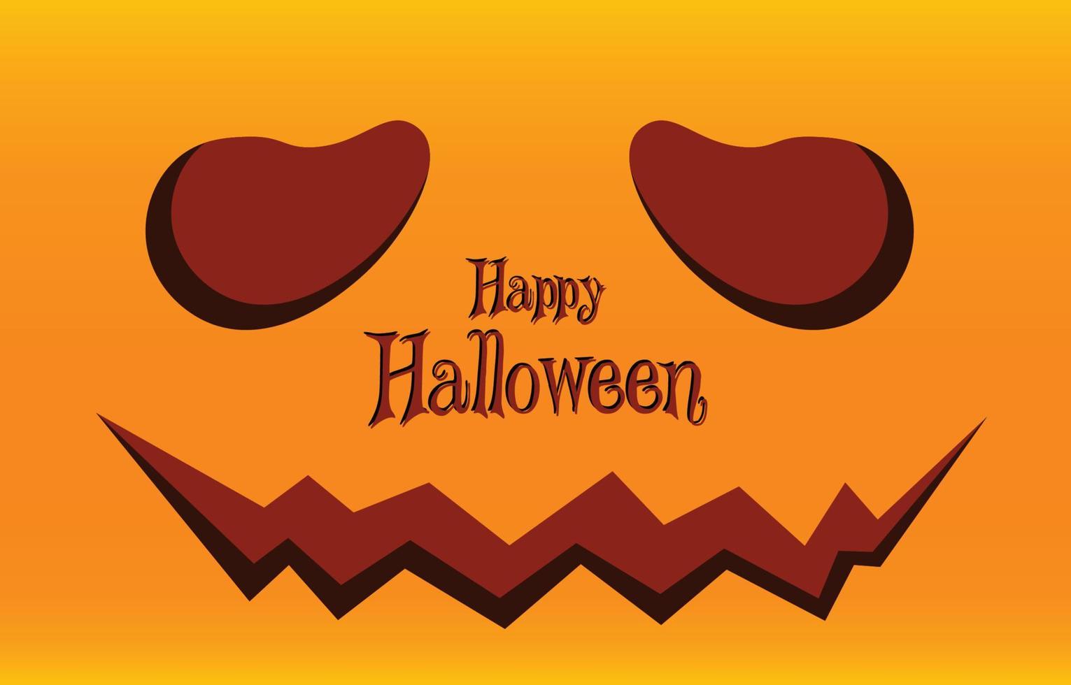 Halloween greeting card. Art letters decorated with pumpkins, ghosts. Invitation card idea or gift giving away ghost. vector illustration background