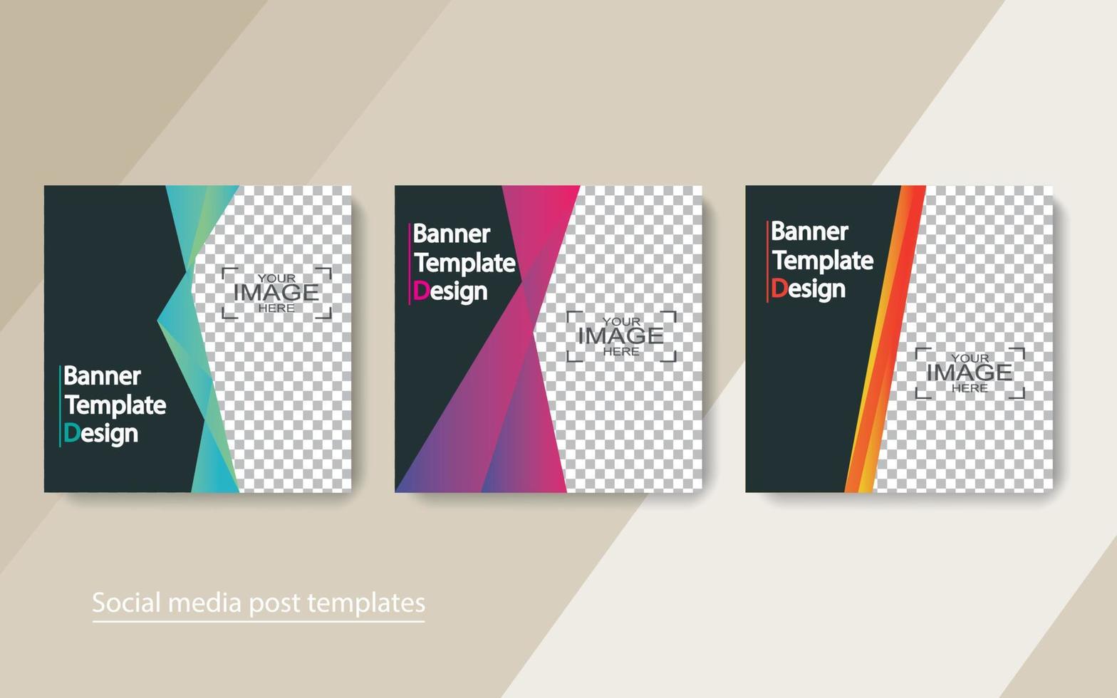 set banner social media post design. vector