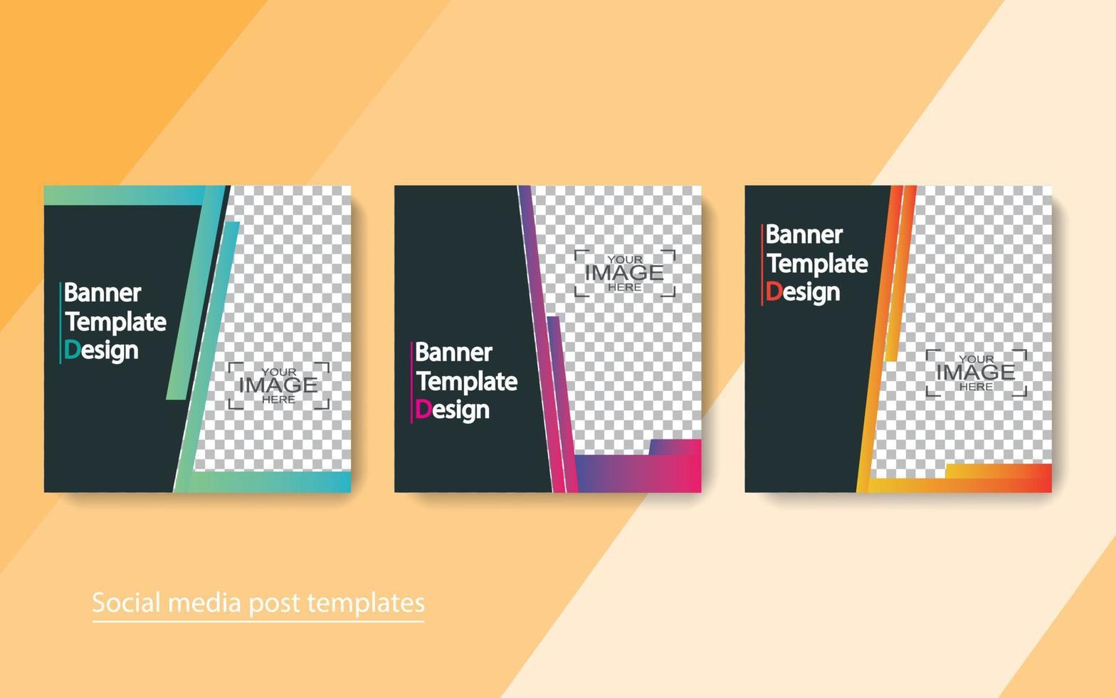 set banner social media post design. vector