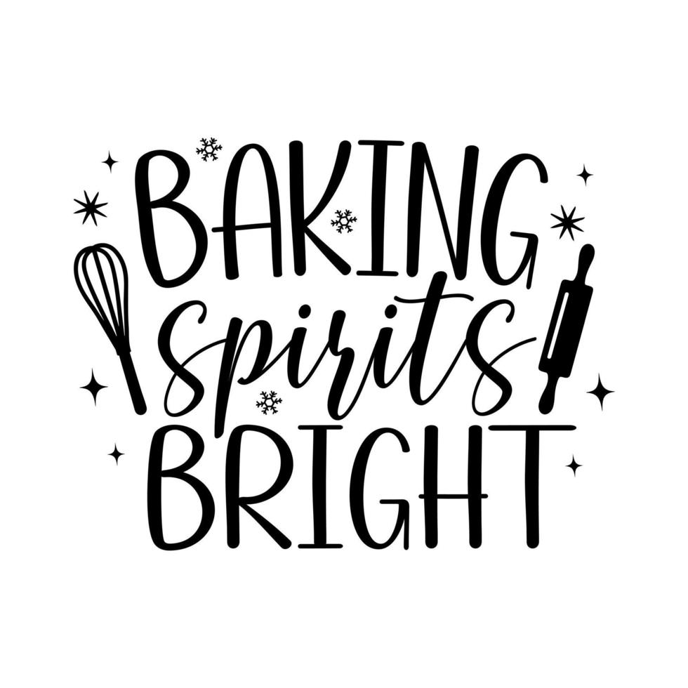 Christmas potholder baking kitchen lettering greeting card. Hand-drawn lettering poster for Christmas. Merry Christmas quotes calligraphy lettering vector illustration.
