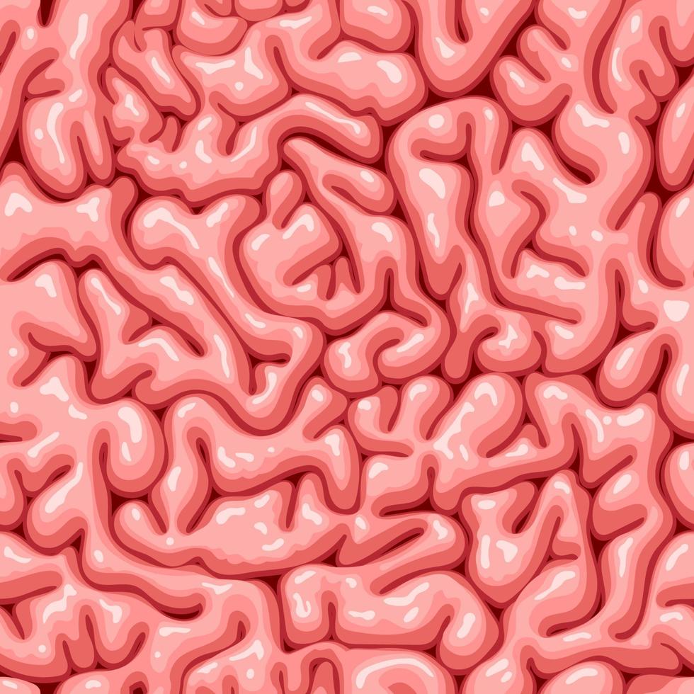 Brain seamless pattern texture, anatomy background vector