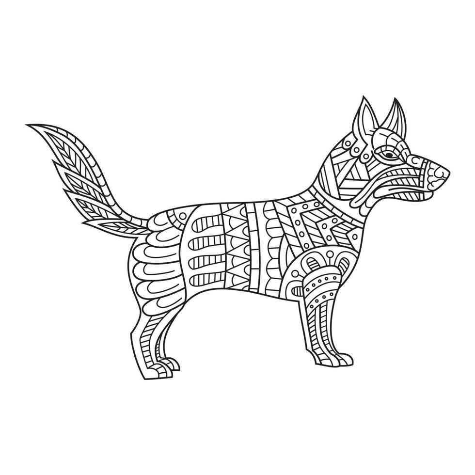 Dog line art vector